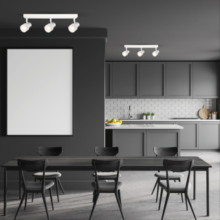 Lampa sufitowa Cino 3xGU10 Biały + Chrom