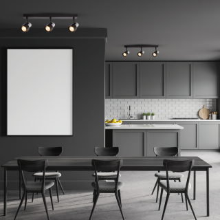 Lampa sufitowa Cino 3xGU10 Czarny + Chrom