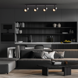 Lampa sufitowa Cino 4xGU10 Czarny + Chrom
