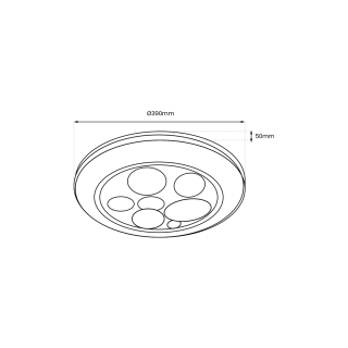 Plafon BUBBLES GOLD 30W  Ø390 mm