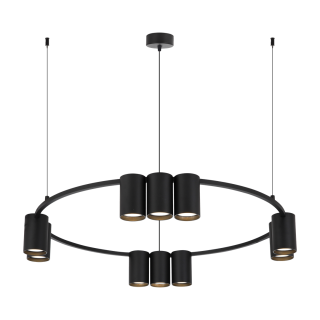 Lampa wisząca (koło) GENESIS BLACK 10xGU10