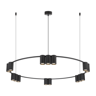 Lampa wisząca (koło) GENESIS BLACK 15xGU10