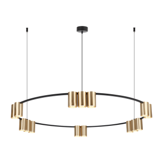 Lampa wisząca (koło) GENESIS BLACK GOLD 15xGU10