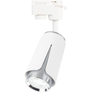 FLOWER WHITE CHROME TRACK 1xGU10