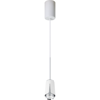 FLOWER WHITE CHROME LAMPA WISZĄCA 1xGU10