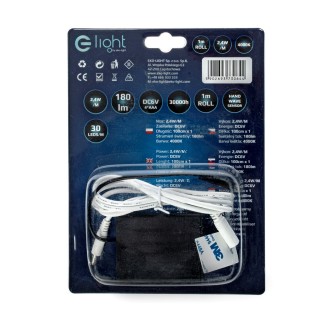 TAŚMA LED 1M Z CZUJNIKIEM RUCHU 4xAAA 4000K Barwa neutralna