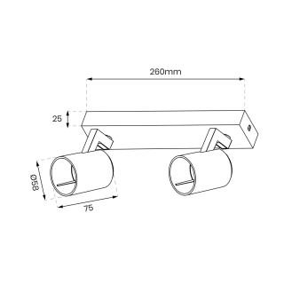 Oprawa Volf Spot Złoty 2xGU10
