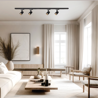 Zestaw Volf Track Czarny 4xGU10 1,5m