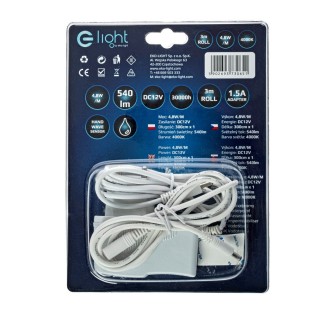 TAŚMA LED Barwa neutralna z czujnikiem bezdotykowym i zasilaczem 3m