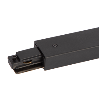 Łącznik Prosty Track Czarny 1-obwodowy + zasilanie centralne