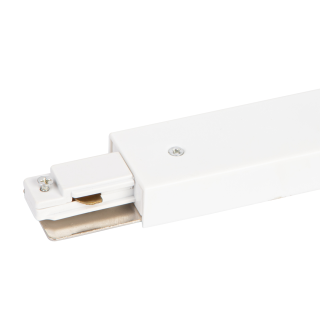 Łącznik Prosty Track Biały 1-obwodowy + zasilanie centralne