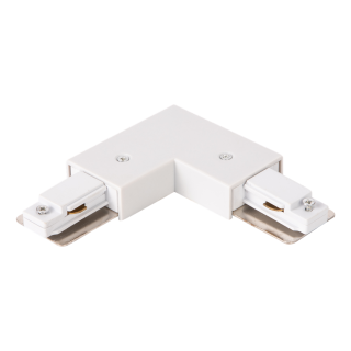 Łącznik L Track Biały 1-obwodowy + zasilanie centralne