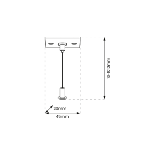Zawiesie Prowadnica Track Czarny 1-obwodowy