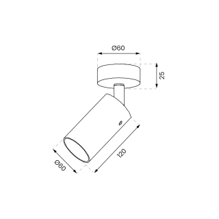 Oprawa Ricky Spot Złoty 1xGU10