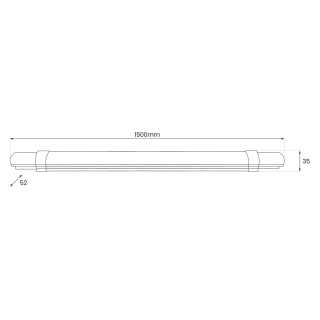Listwa LED Batten 48W 150cm 5200lm 4000K IP65