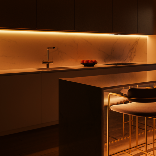 Taśma COB 320/m 3000K IP20 12V 5m