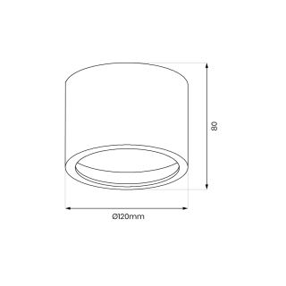 Lampa sufitowa Redondo Czarny 1xAR111 GU10