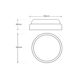 Oprawa kanałowa Davo Okrąg 18W 4000K IP64 Czarny