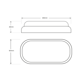 Oprawa kanałowa Davo Owal 18W 4000K IP64 Biały