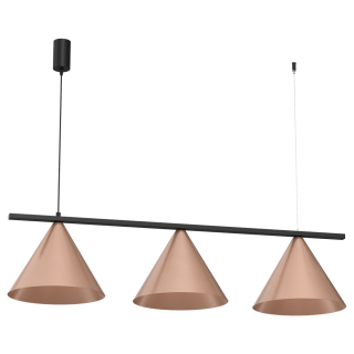 Lampa wisząca CAPITAL CZARNY-MIEDZIANY 3XGX53