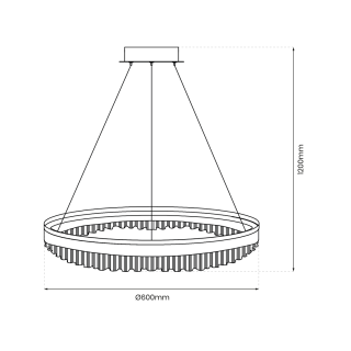 Lampa wisząca PRECIOSA 52W LED