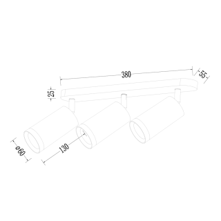 Oprawa Mica Spot Biały 3xGU10