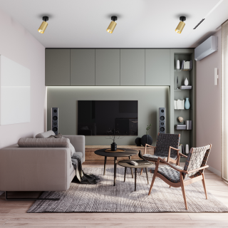 Oprawa Pipe Spot Złoty 1xGU10