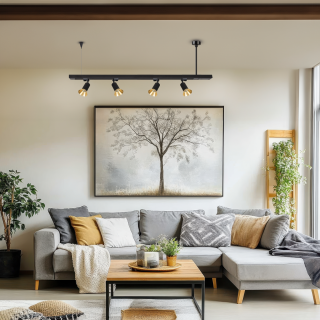 Zawiesie zasilające prowadnica Track Czarny 3-obwodowy