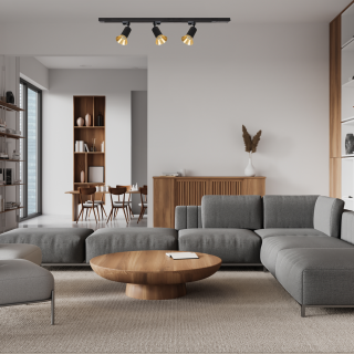 Lampa sufitowa Tulip Track Czarny 1xGU10