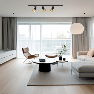 Lampa sufitowa Tulip Track Czarny 1xGU10