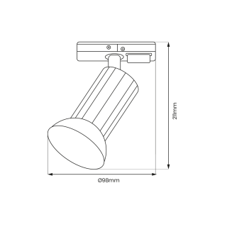 Lampa sufitowa Tulip Track Biały 1xGU10