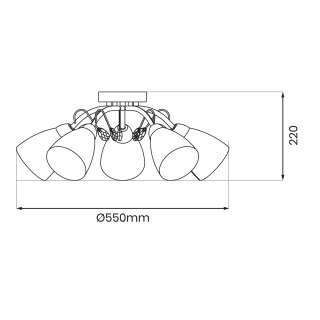 Lampa sufitowa PIREUS 5xE27