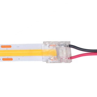 Złączka zatrzaskowa do taśm LED SMD/COB Typ Prosty 2Pin 8mm 4A + kabel 15cm