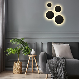 Kinkiet DISK 9W 3CCT IP65 Czarny