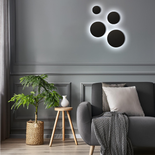 Kinkiet DISK 9W 3CCT IP65 Czarny