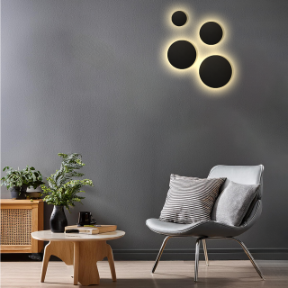 Kinkiet DISK 12W 3CCT IP65 Czarny