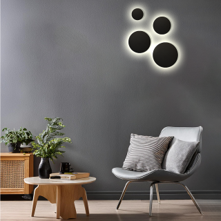 Kinkiet DISK 12W 3CCT IP65 Czarny