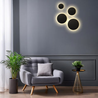 Kinkiet DISK 15W 3CCT IP65 Czarny