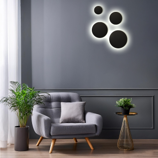 Kinkiet DISK 15W 3CCT IP65 Czarny