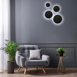 Kinkiet DISK 15W 3CCT IP65 Czarny