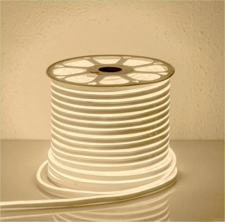 NEON FLEX LED BIAŁY CIEPŁY 50m