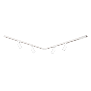 Zestaw Szynoprzewód 4xPipe Ring GU10 + prowadnica 2x1m + złączki - Biały