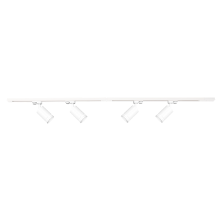 Zestaw Szynoprzewód 4xPipe Ring GU10 + prowadnica 2x1m + złączki - Biały
