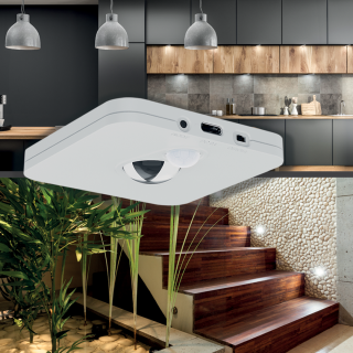 Lampka podszafkowo-schodowa Stanley Biały 3CCT 7,5*7,5cm