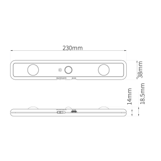 Lampka podszafkowa Tony 3CCT 23cm