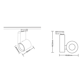 Reflektor szynoprzewód Ojo 35W 2700/4000K Czarny 3-obwodowy