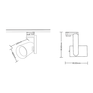 Reflektor szynoprzewód Timor 10W 2700/4000K Biały 3-obwodowy
