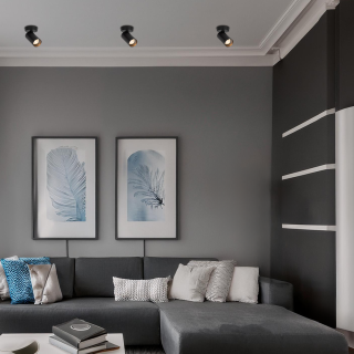 Lampa sufitowa Hero Spot Czarny 1xGU10