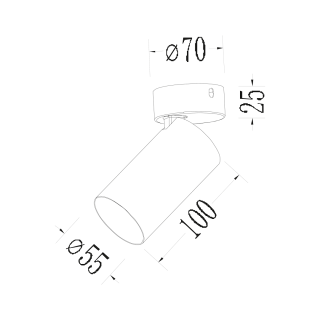 Lampa sufitowa Hero Spot Czarny 1xGU10