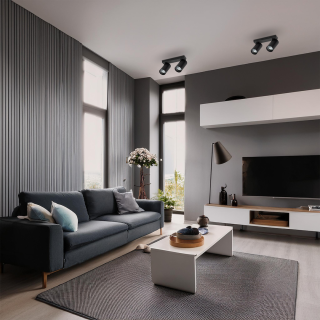 Lampa sufitowa Hero Spot Czarny 2xGU10